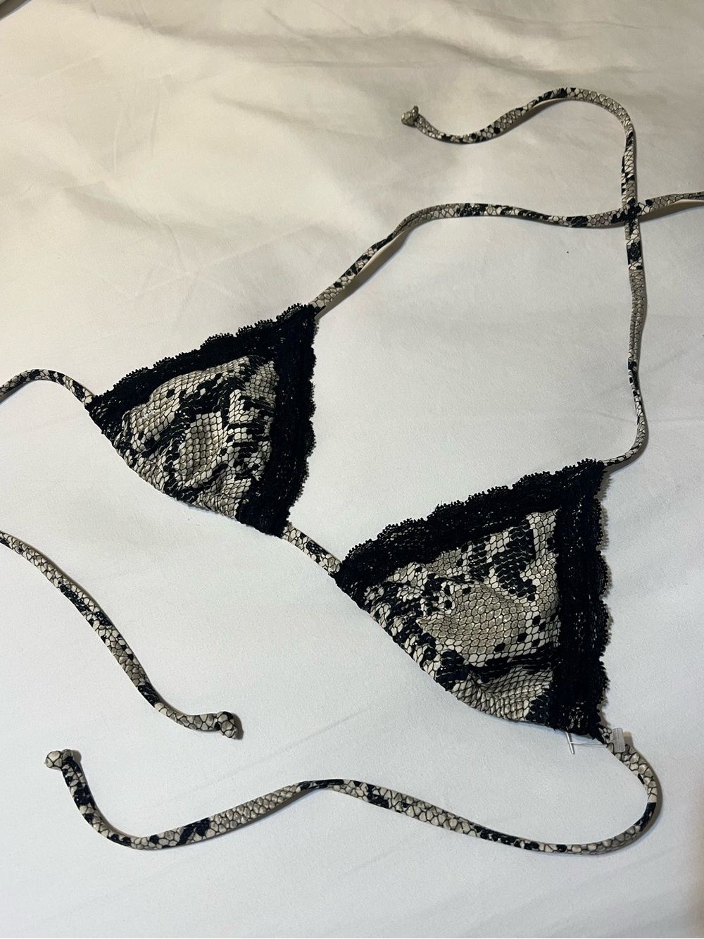 Beach Bunny Bikini Top Snake Animal Print Size XS